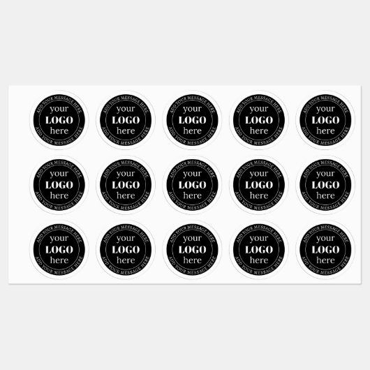 Bewerkbare tekst en uw Logo of ander ontwerp Labels (Vel)