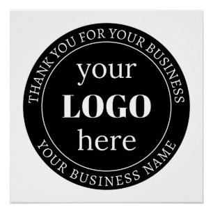 Bewerkbare tekst en uw Logo of ander ontwerp Perfect Poster