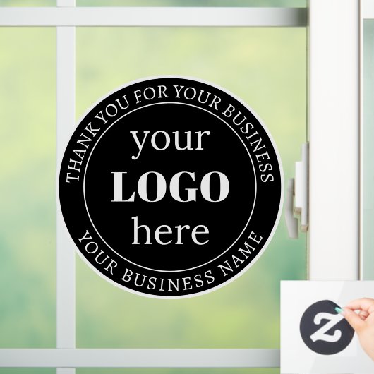 Bewerkbare tekst en uw Logo of ander ontwerp Raamsticker (Huis)