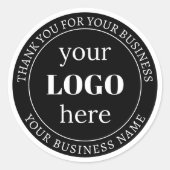 Bewerkbare tekst en uw Logo of ander ontwerp Ronde Sticker (Voorkant)