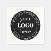 Bewerkbare tekst en uw Logo of ander ontwerp Servet (Voorkant)