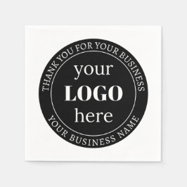 Bewerkbare tekst en uw Logo of ander ontwerp Servet