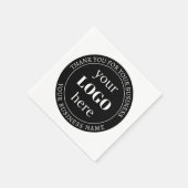 Bewerkbare tekst en uw Logo of ander ontwerp Servet (Hoek)