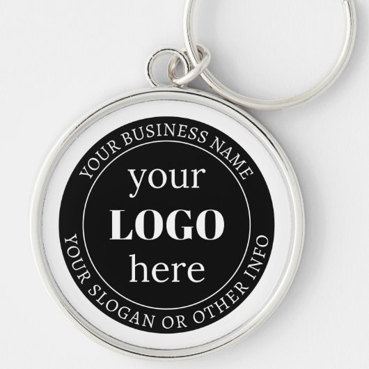 Bewerkbare tekst en uw Logo of ander ontwerp Sleutelhanger (Voorkant)