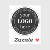 Bewerkbare tekst en uw Logo of ander ontwerp Sticker (Vel)