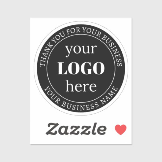 Bewerkbare tekst en uw Logo of ander ontwerp Sticker (Vel)