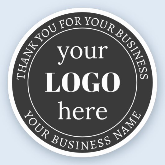 Bewerkbare tekst en uw Logo of ander ontwerp Sticker