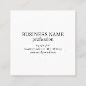 Bewerkbare tekst en uw Logo of ander ontwerp Vierkante Visitekaartje (Achterkant)