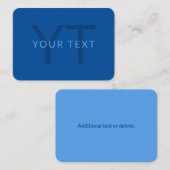 Bewerkbare Tekst Sjabloon voor Monogrammed Naam en (Voorkant / Achterkant)