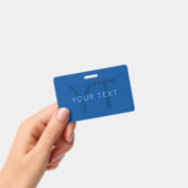 Bewerkbare Tekst Sjabloon voor Monogrammed Naam en Badge (Handheld)