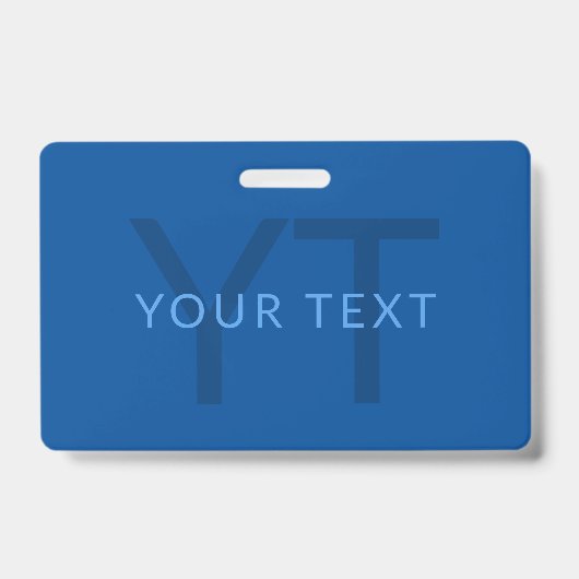 Bewerkbare Tekst Sjabloon voor Monogrammed Naam en Badge (Voorzijde)