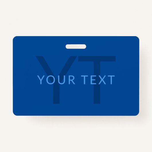 Bewerkbare Tekst Sjabloon voor Monogrammed Naam en Badge (Voorkant)