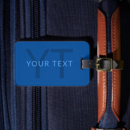 Bewerkbare Tekst Sjabloon voor Monogrammed Naam en Bagagelabel