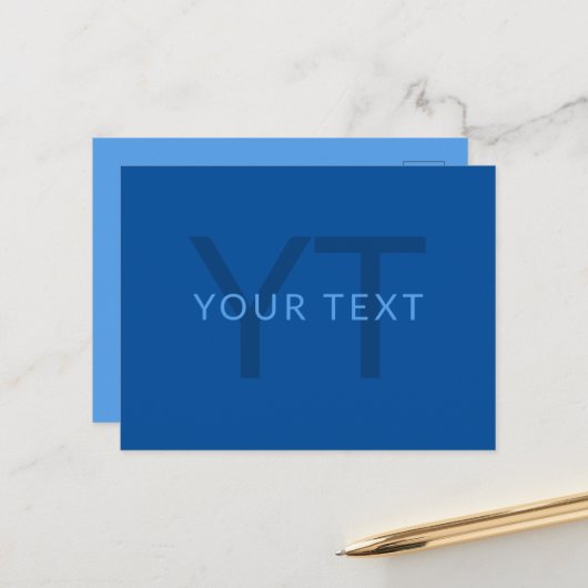 Bewerkbare Tekst Sjabloon voor Monogrammed Naam en Briefkaart (Voorkant / Achterkant in situ)