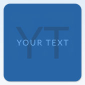 Bewerkbare Tekst Sjabloon voor Monogrammed Naam en Vierkante Sticker