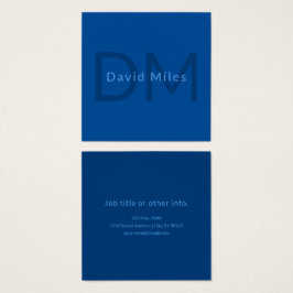 Bewerkbare Tekst Sjabloon voor Monogrammed Naam en Vierkante Visitekaartjes