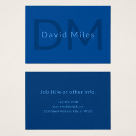 Bewerkbare Tekst Sjabloon voor Monogrammed Naam en Visitekaartje