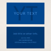 Bewerkbare Tekst Sjabloon voor Monogrammed Naam en Visitekaartje (Voorkant /achterkant)