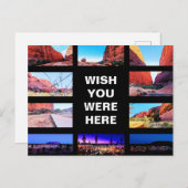 Bewerkbare tekst - Uluru Red Center multi-foto Briefkaart (Voorkant / Achterkant)