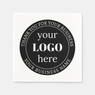 Bewerkbare tekst & uw logo of ander ontwerp  servet