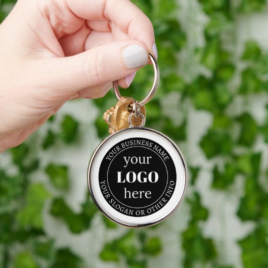 Bewerkbare tekst & uw logo of ander ontwerp sleutelhanger (Hand)