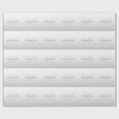 Bewerkbare tekst voor bedrijf, begroeting of naam cadeaupapier (Vlak)