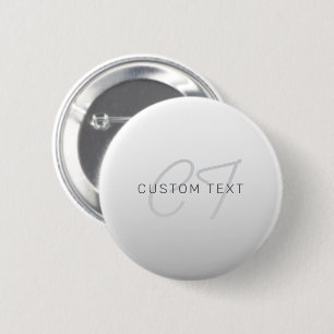 Bewerkbare tekst voor bedrijf, begroeting of naam ronde button 5,7 cm