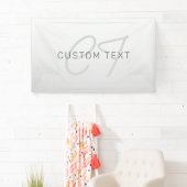 Bewerkbare tekst voor bedrijf, groet of naam spandoek (Insitu)