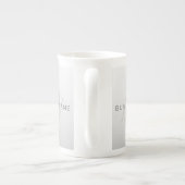 Bewerkbare tekst voor bedrijven, begroeting of naa porselein kop (Achterkant)