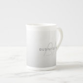 Bewerkbare tekst voor bedrijven, begroeting of naa porselein kop (Voorkant rechts)