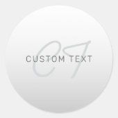 Bewerkbare tekst voor bedrijven, begroeting of naa ronde sticker (Voorkant)