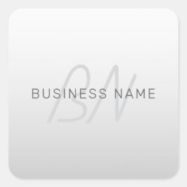 Bewerkbare tekst voor bedrijven, begroeting of naa vierkante sticker