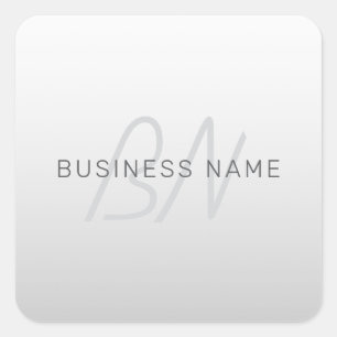 Bewerkbare tekst voor bedrijven, begroeting of naa vierkante sticker