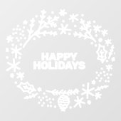 Bewerkbare tekst Wintervenster Lijst Venster Decaa Raamsticker (Vel)