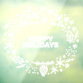 Bewerkbare tekst Wintervenster Lijst Venster Decaa Raamsticker (Vel 3)