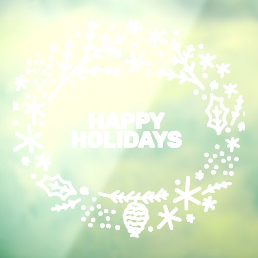 Bewerkbare tekst Wintervenster Lijst Venster Decaa Raamsticker (Vel 3)