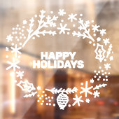 Bewerkbare tekst Wintervenster Lijst Venster Decaa Raamsticker (Vel 2)