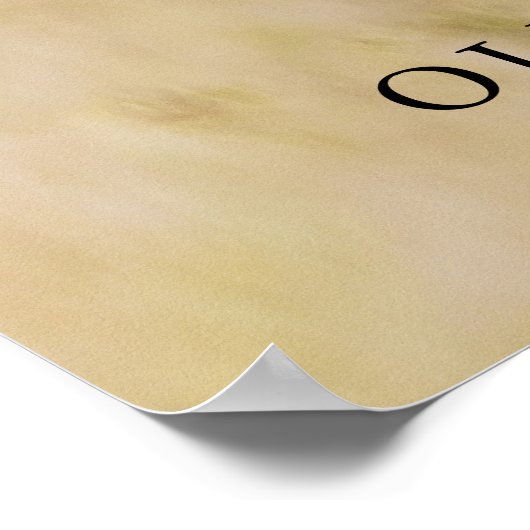 Bewerkbare tekstkleuren Modern bruiloft welkom fot Poster (Hoek)