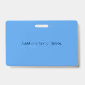 Bewerkbare tekstsjabloon voor gegraveerde naam enz badge (Achterkant)
