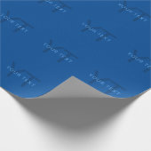 Bewerkbare tekstsjabloon voor gegraveerde naam enz cadeaupapier (Hoek)