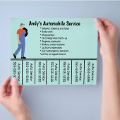 Bewerkbare telefoonnummerflyer voor de Automobile Flyer (Hand)