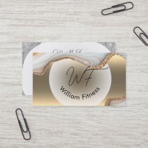 Bewerkbare Template Minimalistische Elegante Glitt Visitekaartje