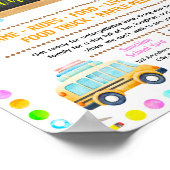 Bewerkbare terug naar school kinderopvang fondsenw poster (Hoek)