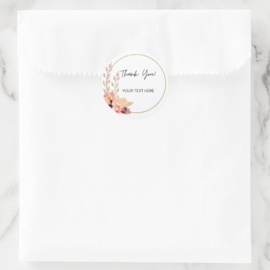 BEWERKBARE THANK YOU STICKER (Tas)