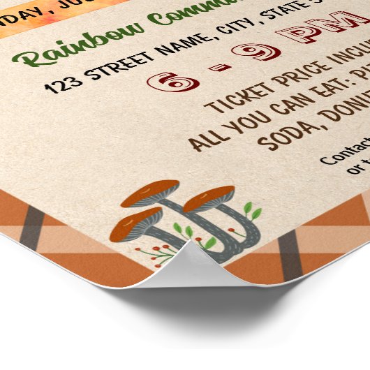 Bewerkbare Thanksgiving herfst event flyer Poster (Hoek)