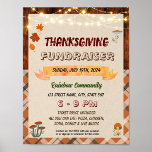 Bewerkbare Thanksgiving herfst event flyer Poster