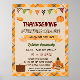 Bewerkbare Thanksgiving potluck flyer Poster