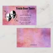 Bewerkbare theatermaskers Dinner Theatre Visitekaartje (Voorkant / Achterkant)