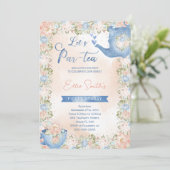 Bewerkbare theepartij uitnodiging (Staand voorkant)