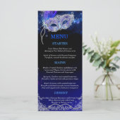 Bewerkbare thema's voor Masquerade Party-menu kaar Menu (Staand voorkant)